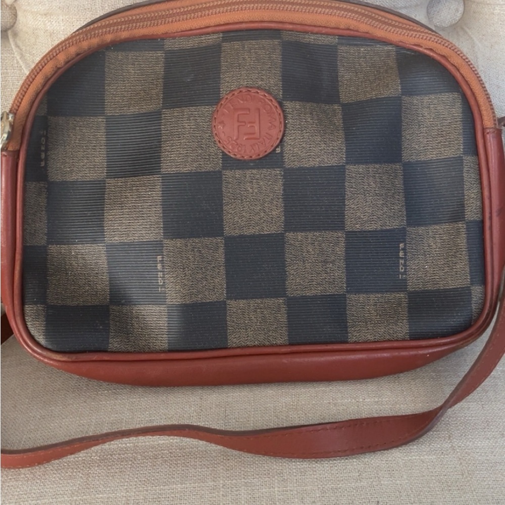 Fendi Vintage Pequin Checkered Bag